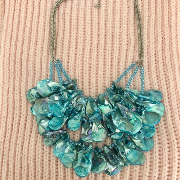 Turquoise Beaded Layered Statement Necklace - Picture 2 of 2